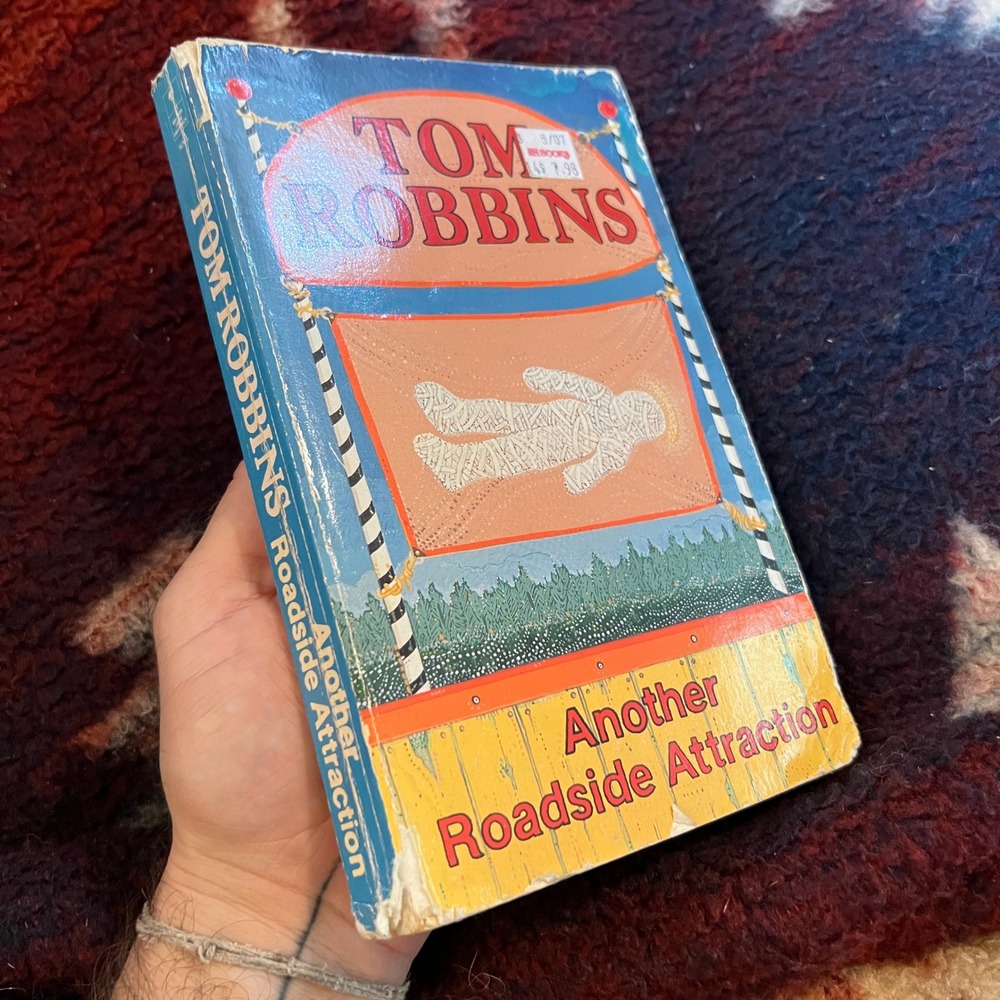 VTG 1971 Tom Robbins Another Roadside Attraction Book Blue Paperback‎ USA 1990s